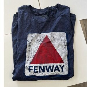 Chowdaheadz Fenway Graphic T Shirt Blue Red White Distressed Logo Tee